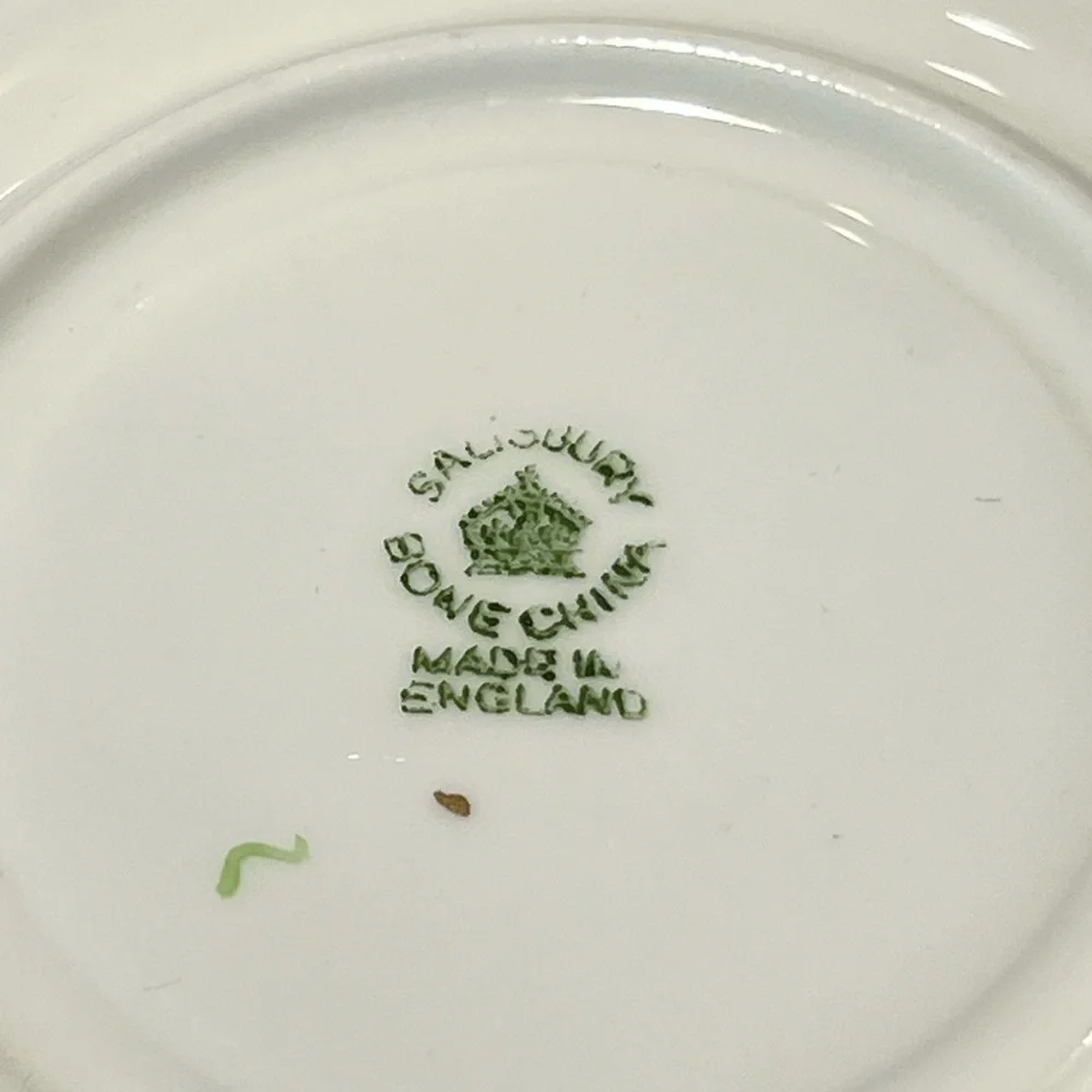 Vintage Salisbury Bone China Tea‎ Saucer Porcelain Cottagecore Grandmacore